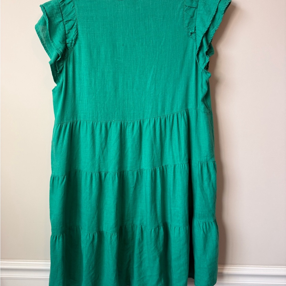 Umgee Teal Mini tiered bohemian dress size  XL - Picture 8 of 8